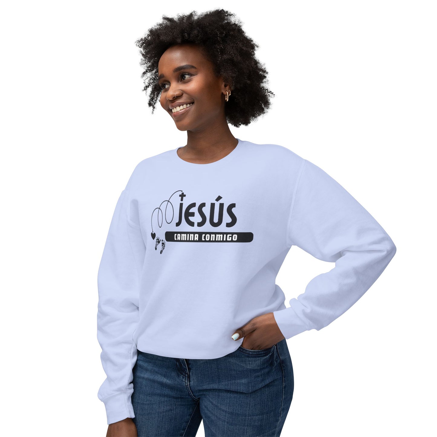 Unisex faith-inspired crewneck sweatshirt in soft cotton