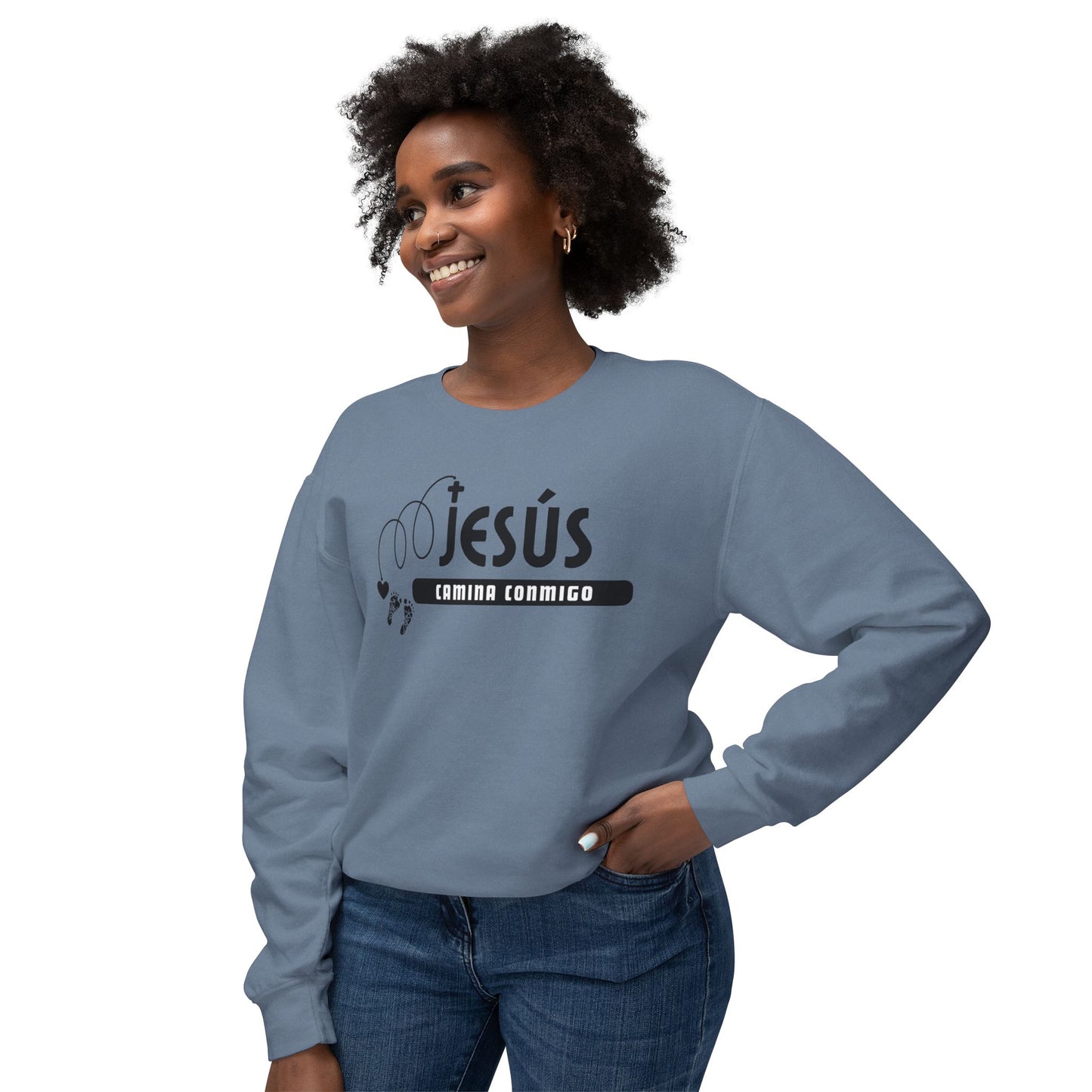 Unisex faith-inspired crewneck sweatshirt in soft cotton