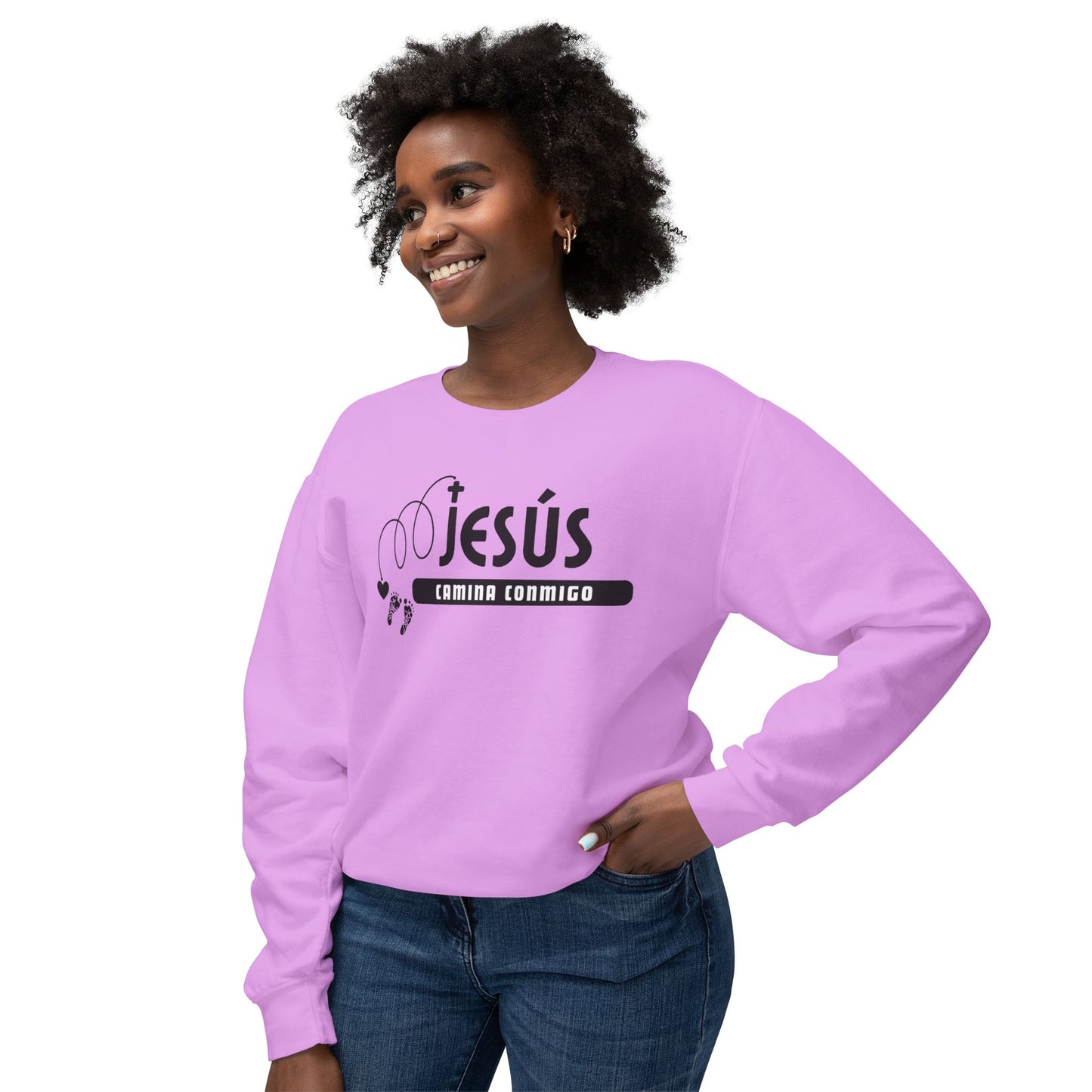 Unisex faith-inspired crewneck sweatshirt in soft cotton