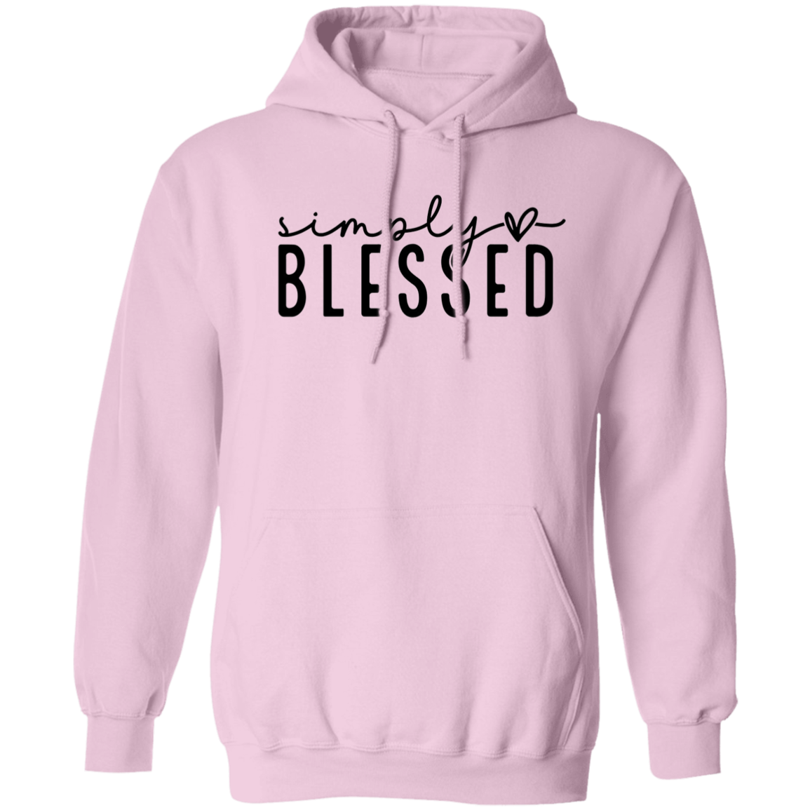 Simply Blessed pink hoodie 8 oz cotton blend