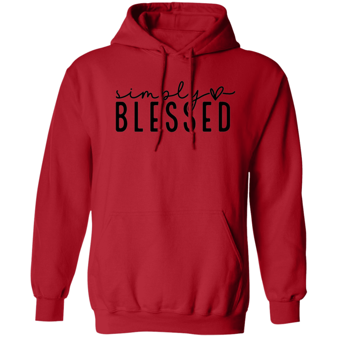 Simply Blessed red hoodie 8 oz cotton blend