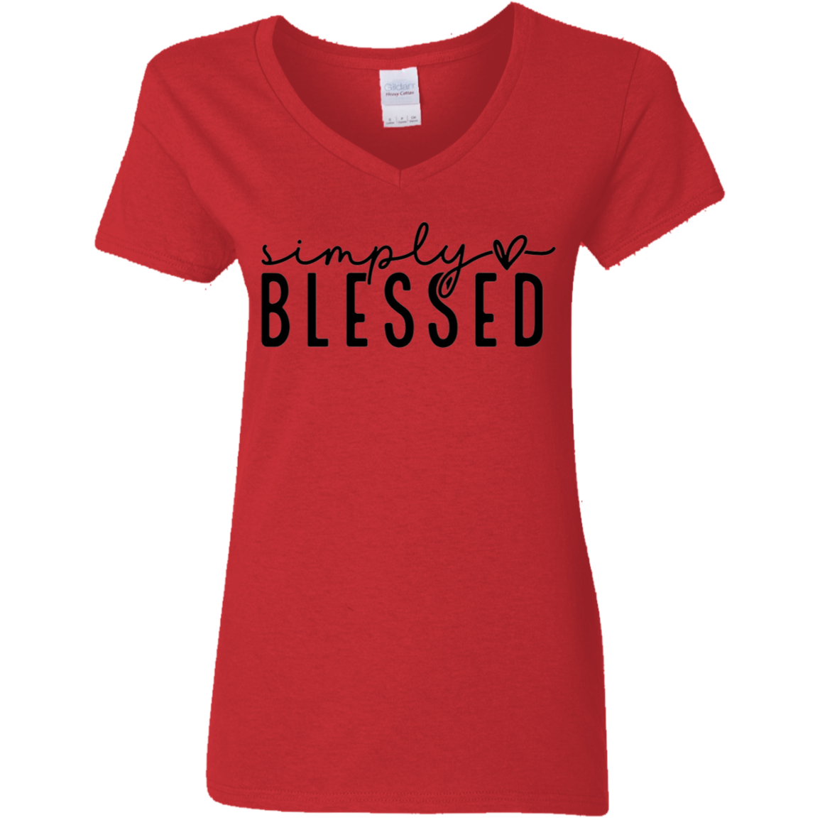 Simply Blessed V-Neck Christian T-Shirt