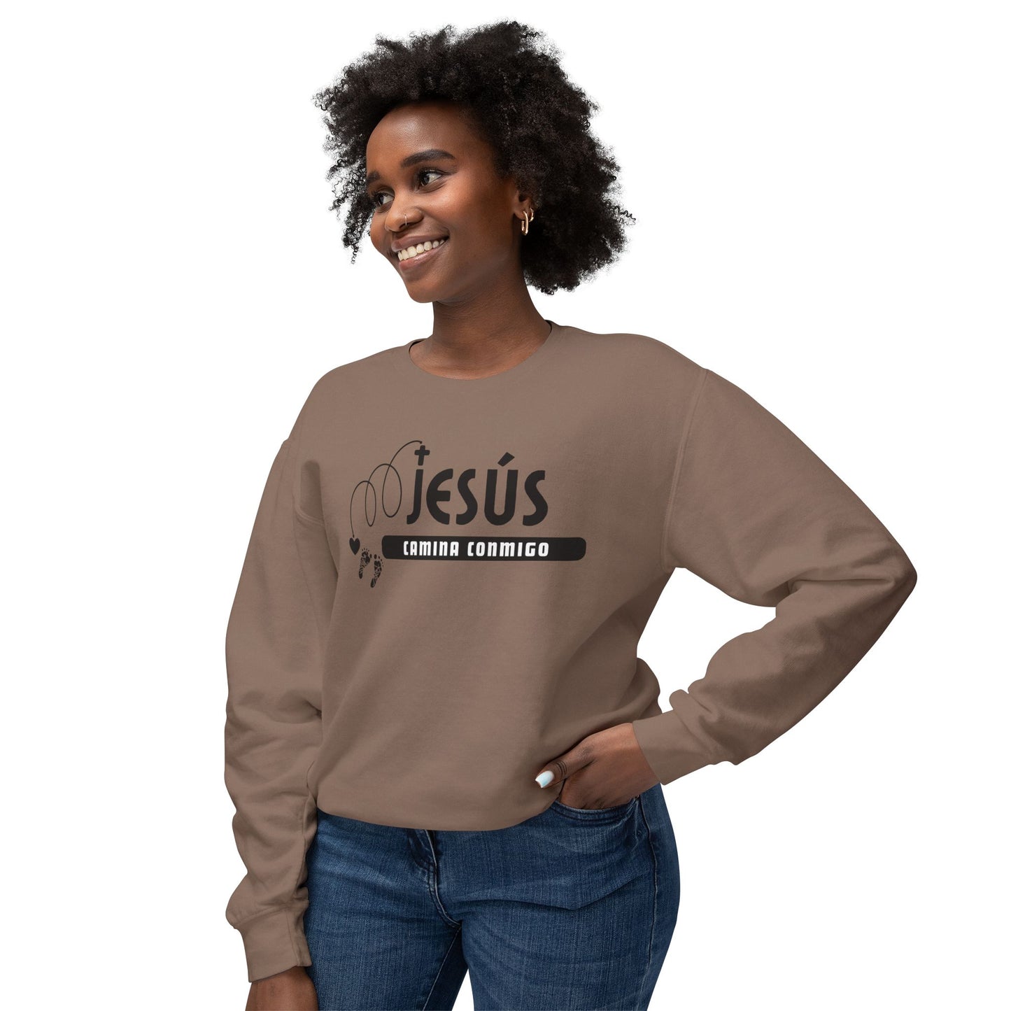 Unisex faith-inspired crewneck sweatshirt in soft cotton