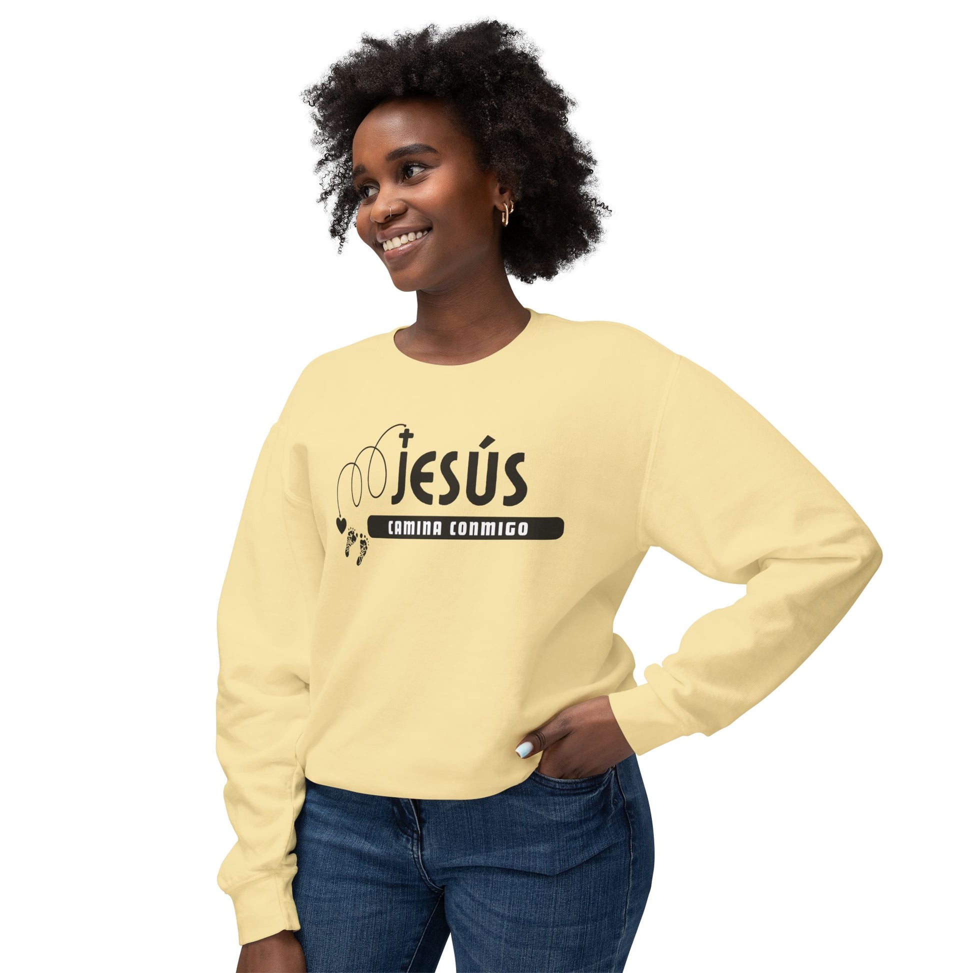 Unisex faith-inspired crewneck sweatshirt in soft cotton