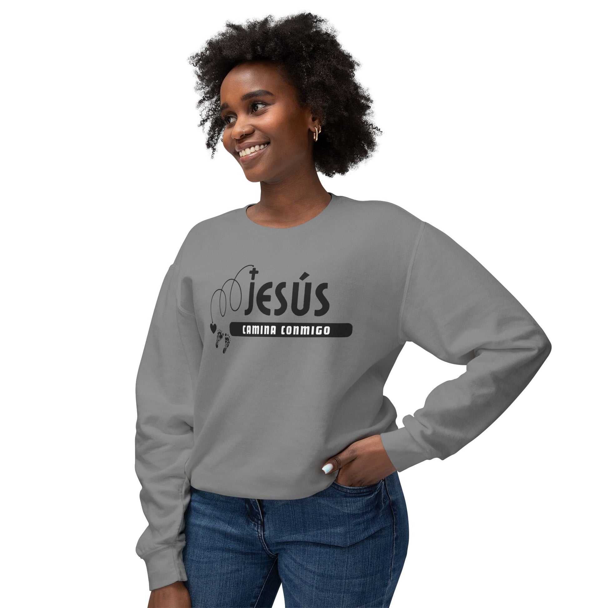 Unisex faith-inspired crewneck sweatshirt in soft cotton