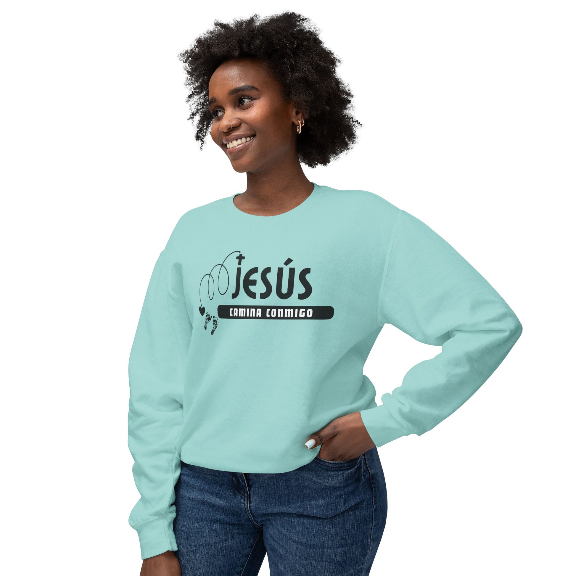 Unisex faith-inspired crewneck sweatshirt in soft cotton