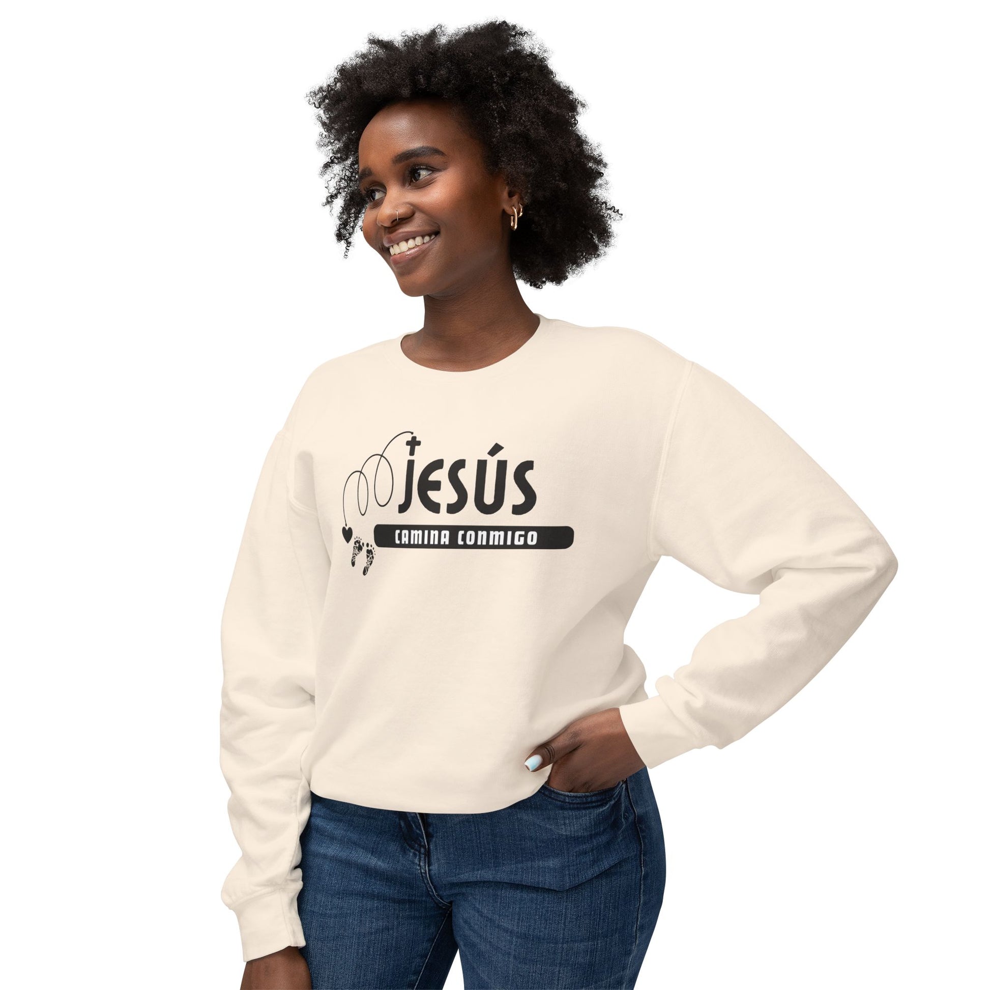 Unisex faith-inspired crewneck sweatshirt in soft cotton