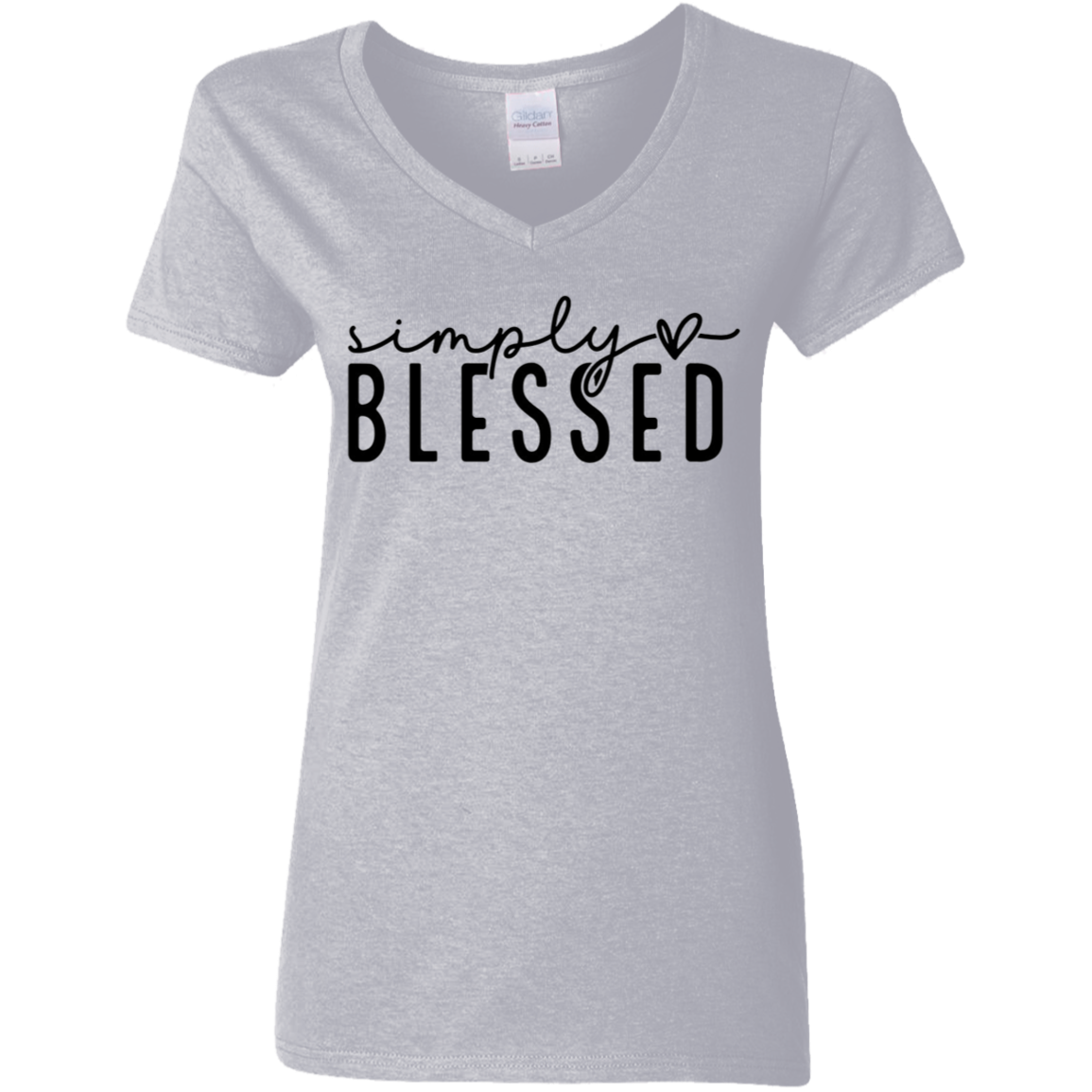Simply Blessed V-Neck Christian T-Shirt
