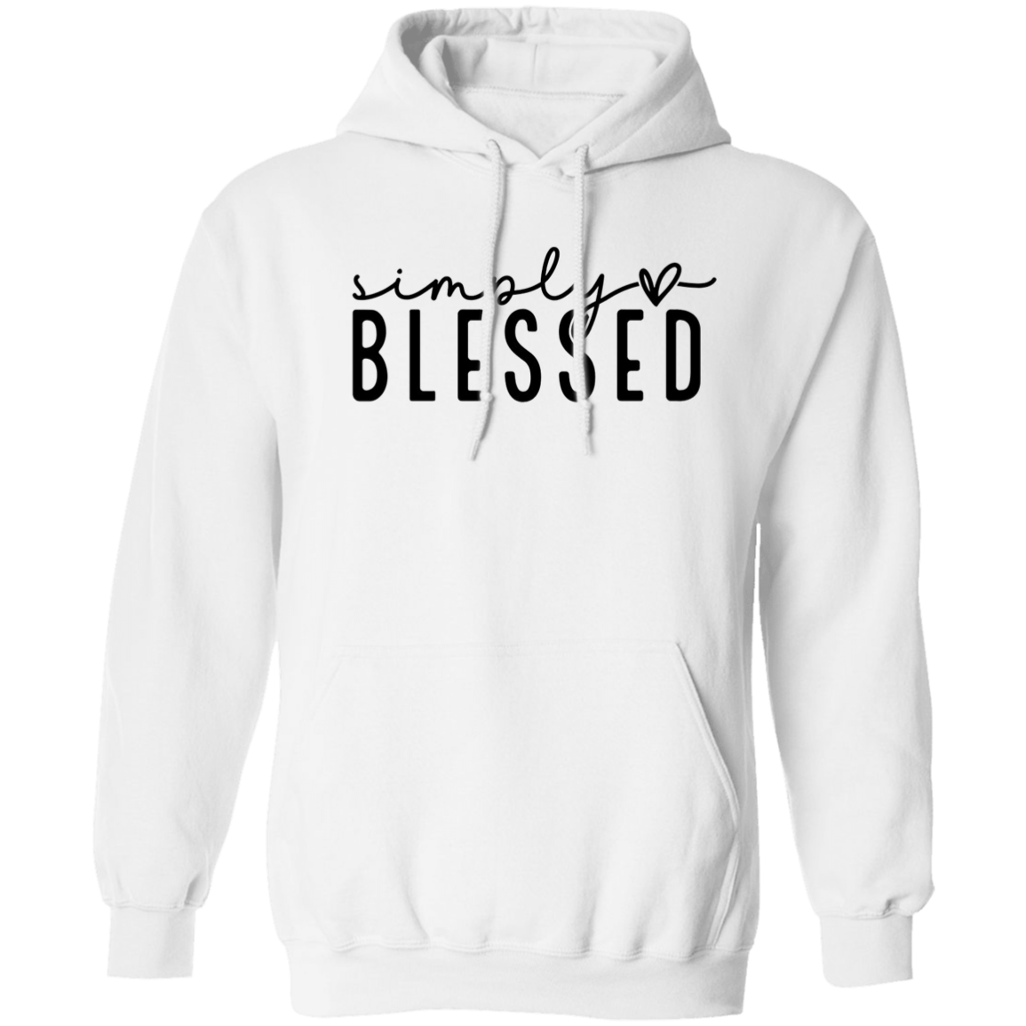 Simply Blessed white hoodie 8 oz cotton blend