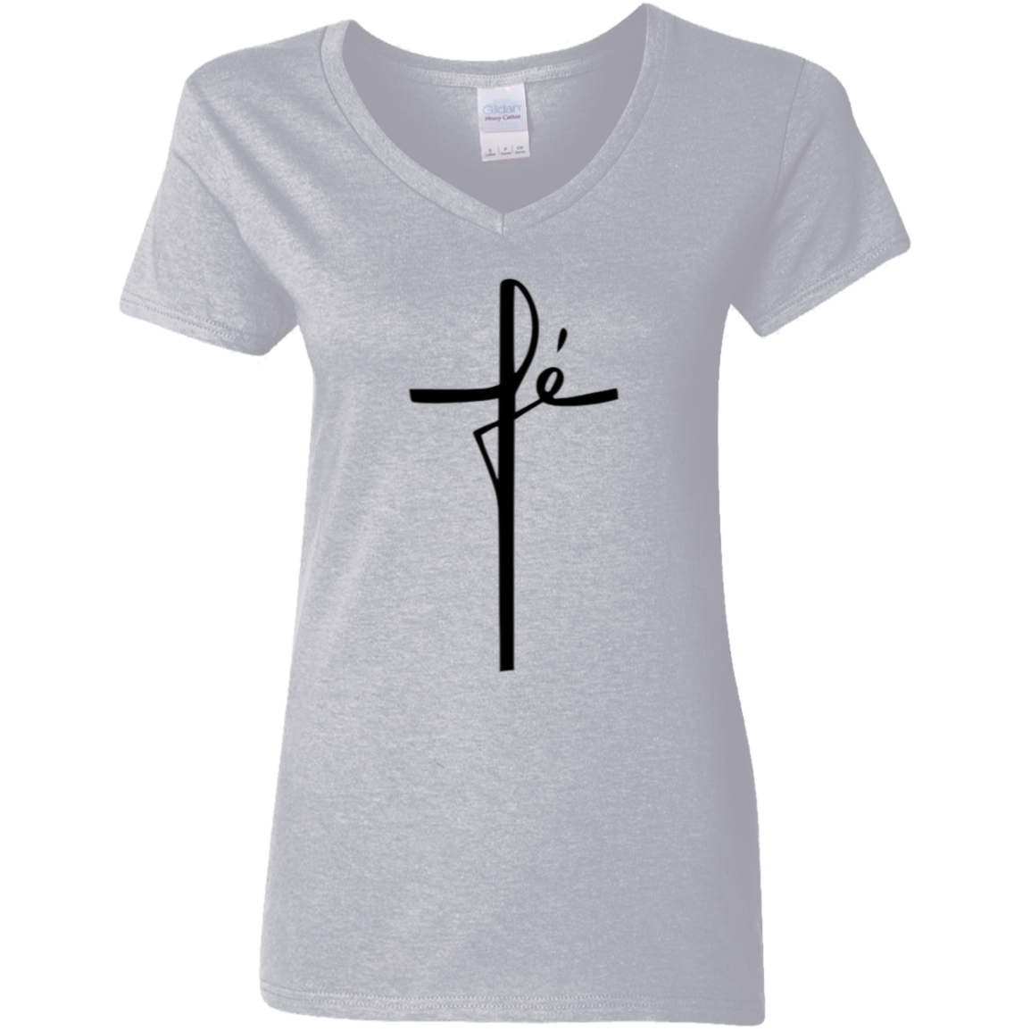 Women’s Cross V-Neck Cotton T-Shirt