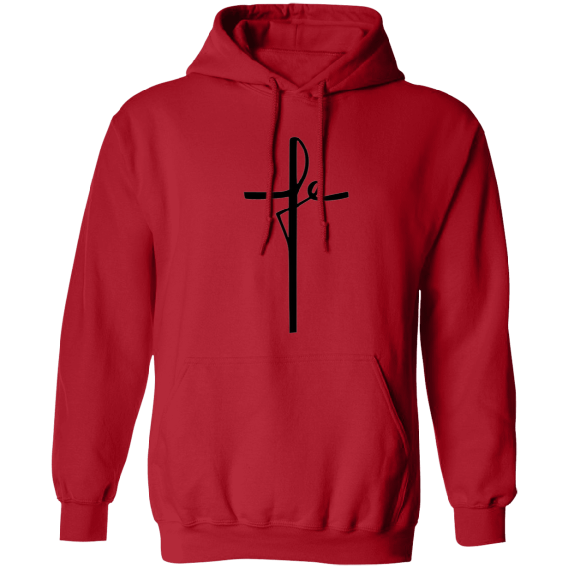 Cross Hoodie 8oz Cotton Poly Blend