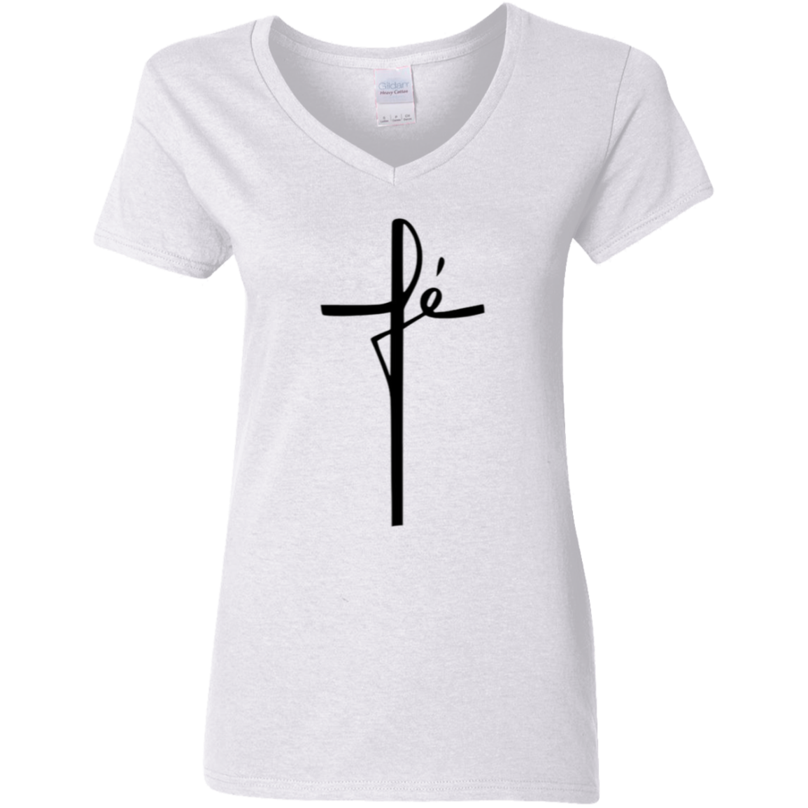 Women’s Cross V-Neck Cotton T-Shirt