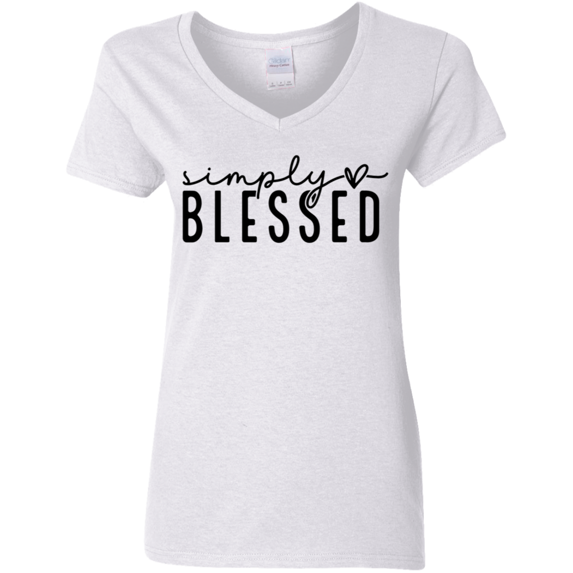 Simply Blessed V-Neck Christian T-Shirt