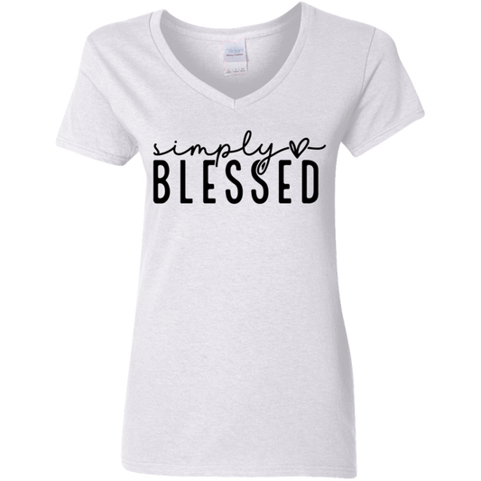 Simply Blessed V-Neck Christian T-Shirt