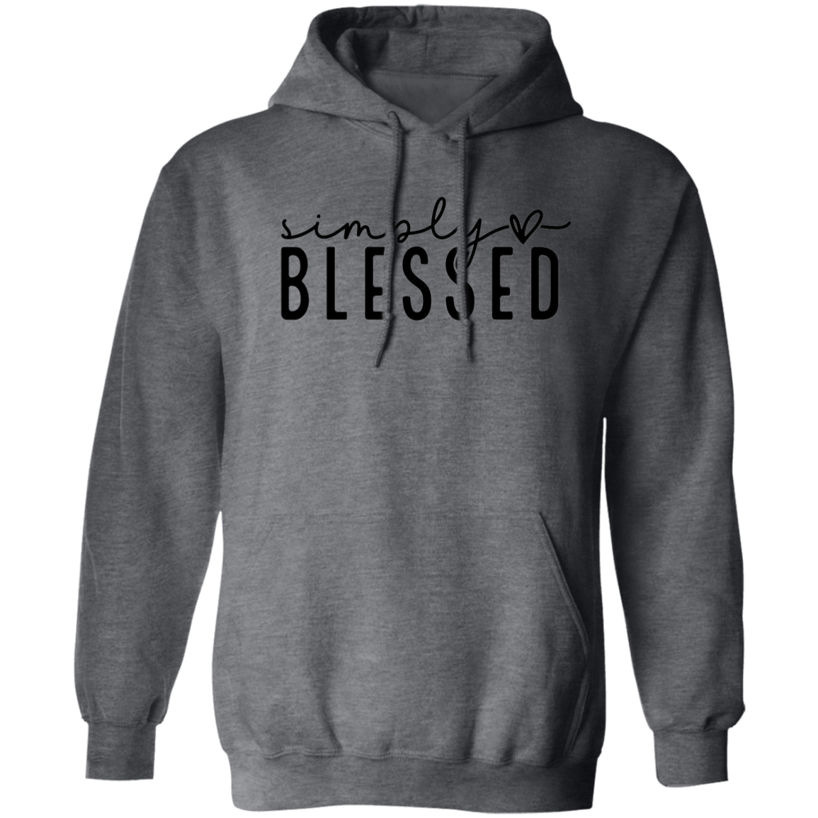 Simply Blessed gray hoodie 8 oz cotton blend